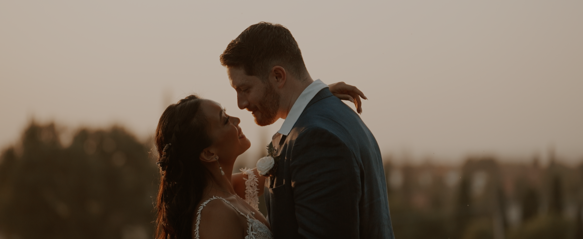 Film di matrimonio in Toscana al tramonto