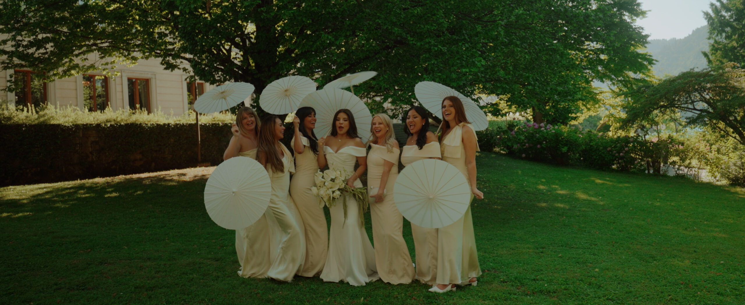 Lake Bled wedding film of bridesmaids